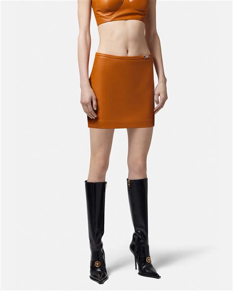 versace skirt mini|versace leather skirt.